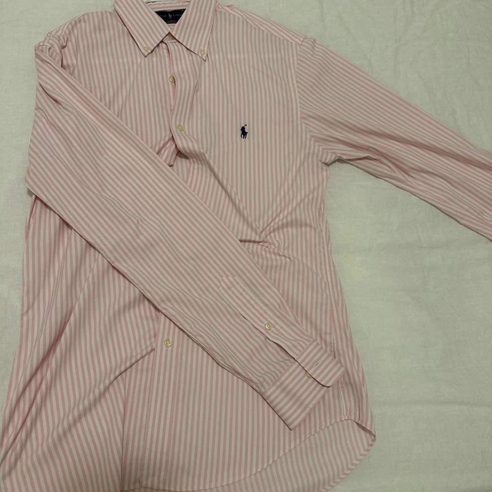 Ralph Lauren Men's Pink Striped Shirt